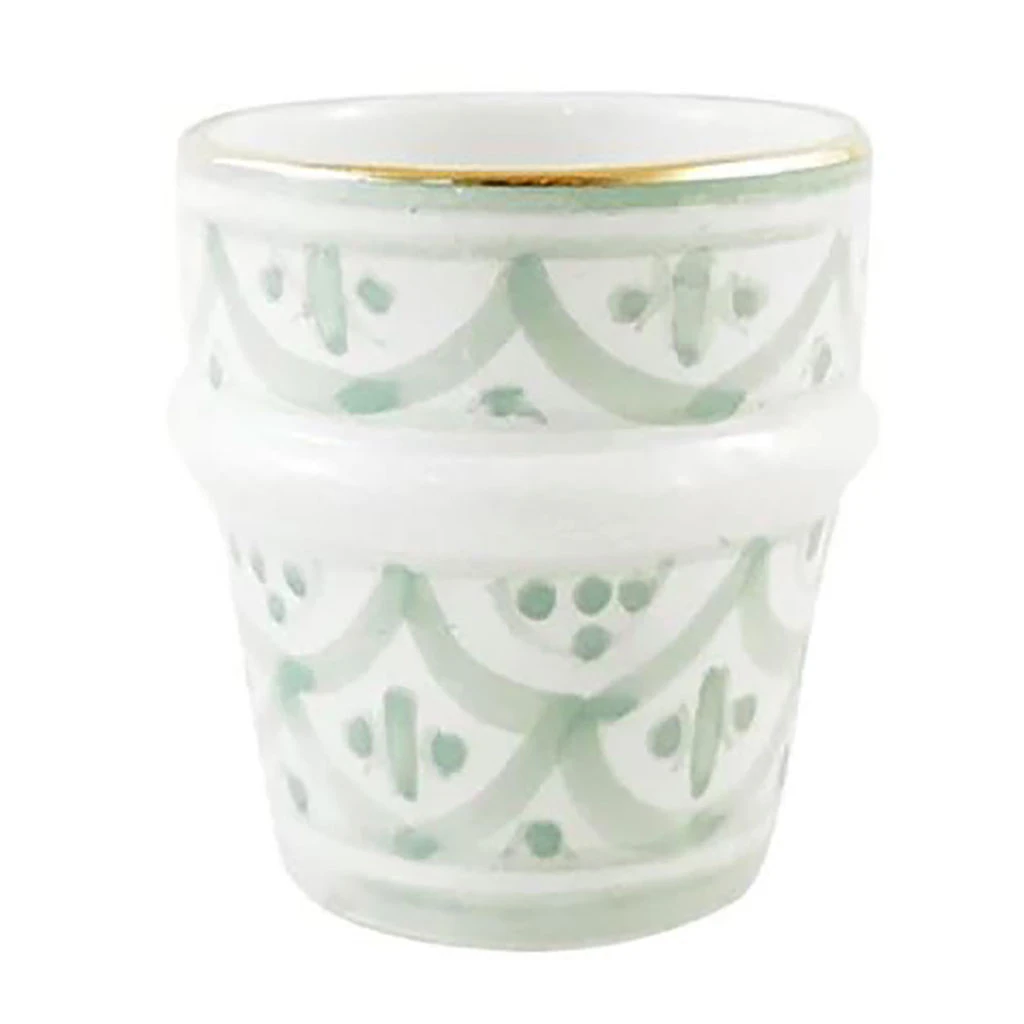 Chabi Chic Tasse Vert Amande Or H7cm - Zwak