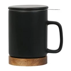 SEMA DESIGN Tisanière En Grès Avec Filtre Noir Mat - Nordika