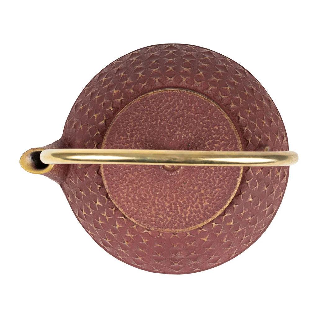 SEMA DESIGN Théière En Fonte Rouge Et Doré Avec Filtre - Tresse – Image 4