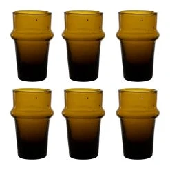 SEMA DESIGN Gobelet (lot De 6) Borde Brun 15cl En Verre