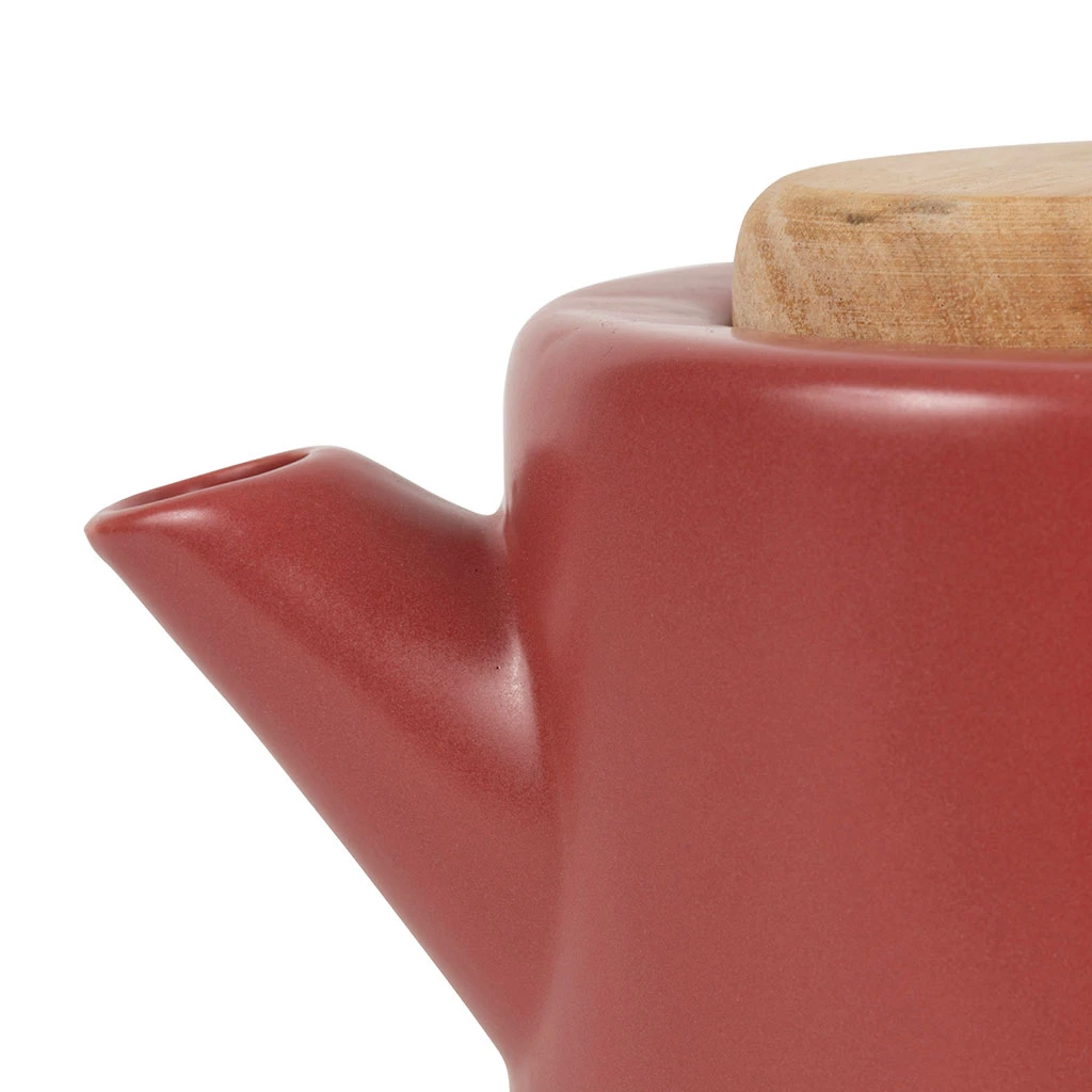 SEMA DESIGN Théière En Grès Rouge Mat Avec Filtre - Baltika – Image 2