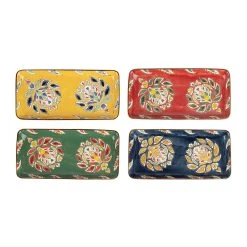 SEMA DESIGN Lot De 4 Plats En Grès Multicolore - Orchila