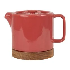 SEMA DESIGN Théière En Grès Framboise Et Banbou Avec Filtre - Nordika