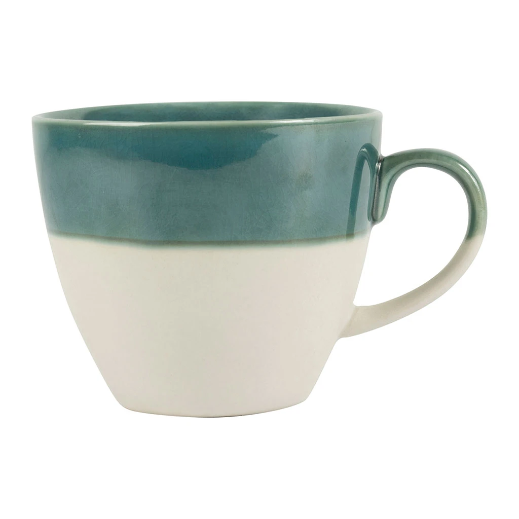 SEMA DESIGN Tasse En Grès émeraude Et Blanc - Crakel