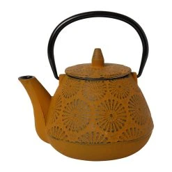 SEMA DESIGN Théière En Fonte Jaune Et Noir - Lotus