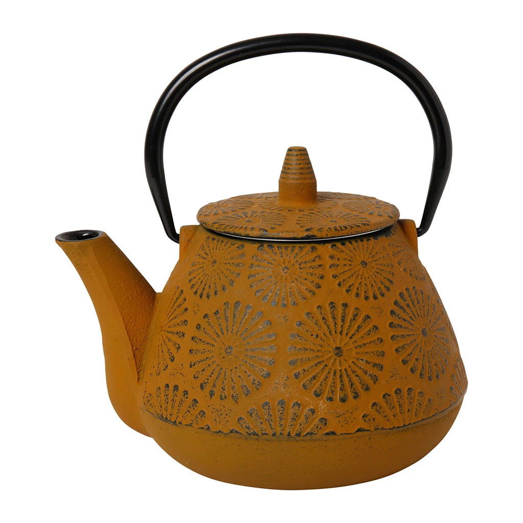 SEMA DESIGN Théière En Fonte Jaune Et Noir - Lotus