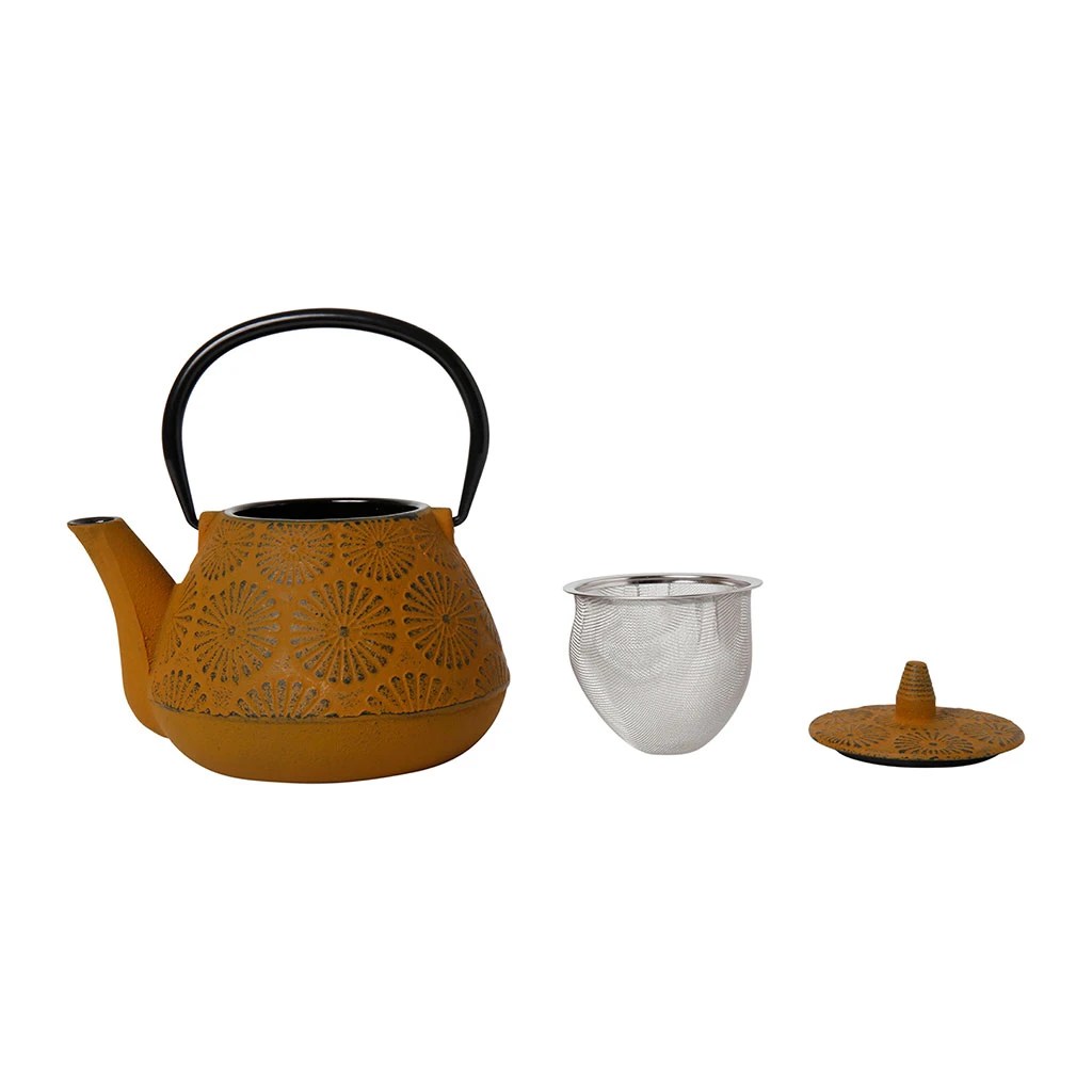 SEMA DESIGN Théière En Fonte Jaune Et Noir - Lotus – Image 2