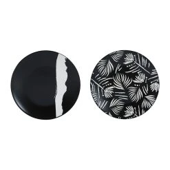 SEMA DESIGN Assiette Plate (lot De 2) Bronze Noir Et Blanche D27