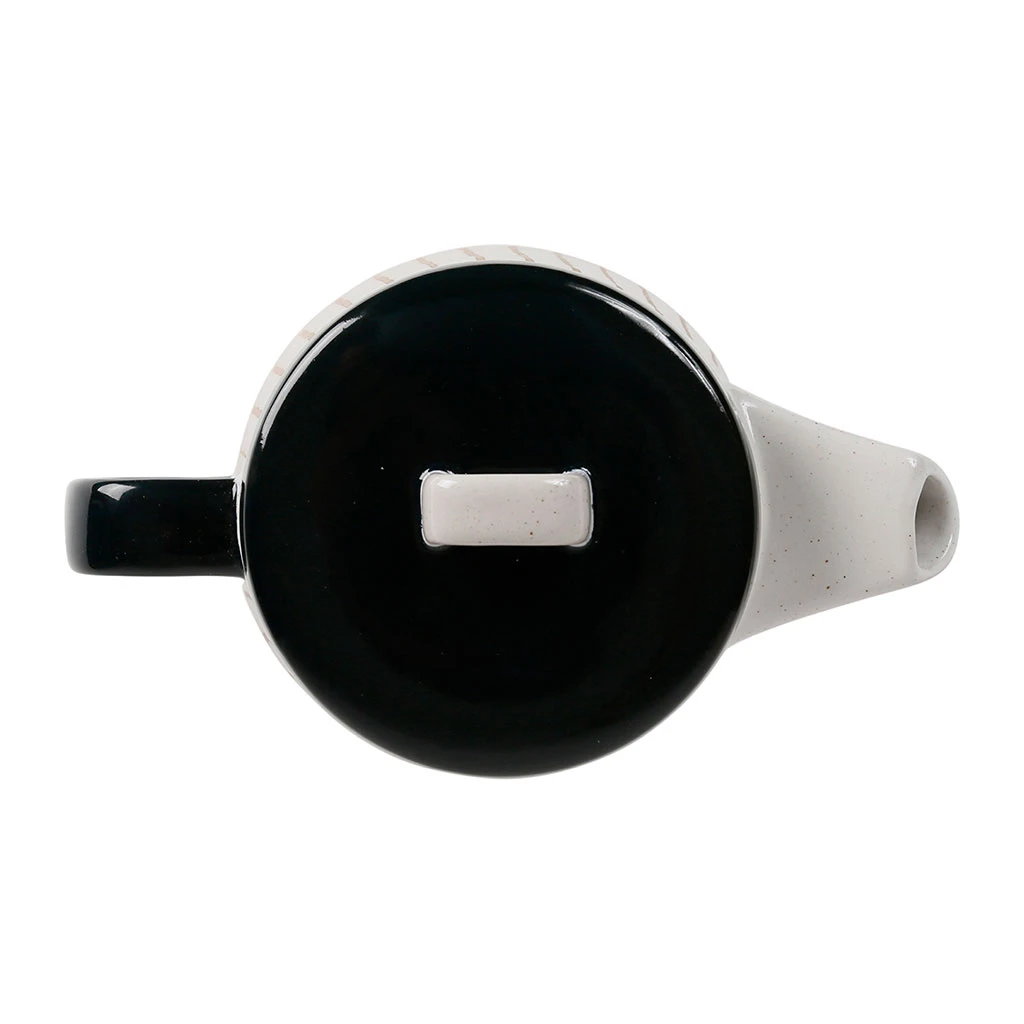 SEMA DESIGN Theiere En Grès Banc Et Beige - Courba – Image 3