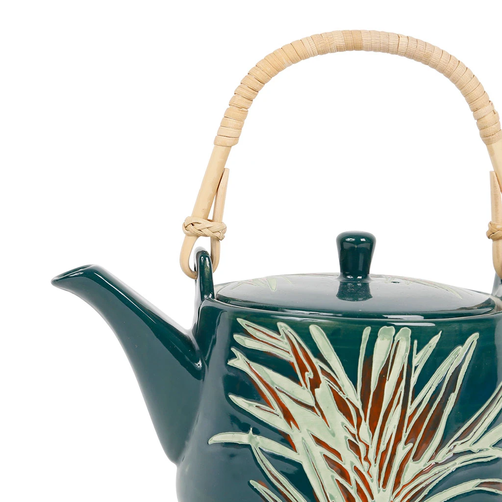 SEMA DESIGN Theiere En Grès émeraude Avec Filtre - Tropic'art – Image 4