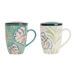 SEMA DESIGN Tisaniere Avec Filtre X2 Tropic'art Vert Et Blanc 30cl