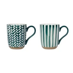 SEMA DESIGN Lot De 2 Mugs En Grès émeraude - Indired