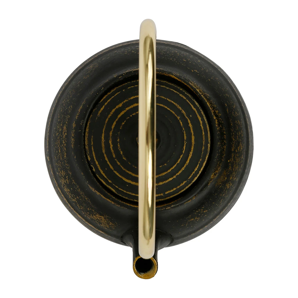 SEMA DESIGN Theiere En Fonte Emaillée Noir Et Or - Horizon – Image 3