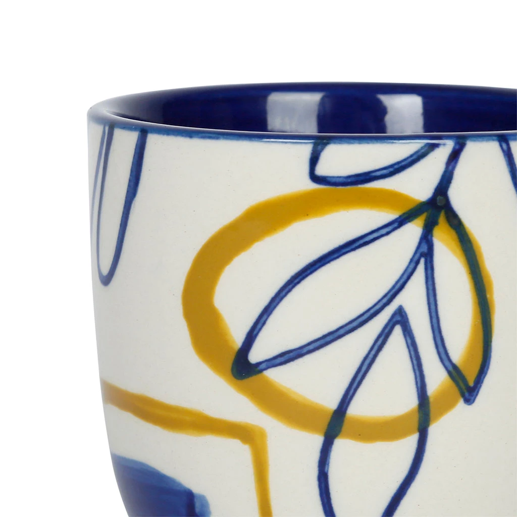 SEMA DESIGN Gobelets (x6) Arty Folk Bleu 15cl En Gres – Image 2