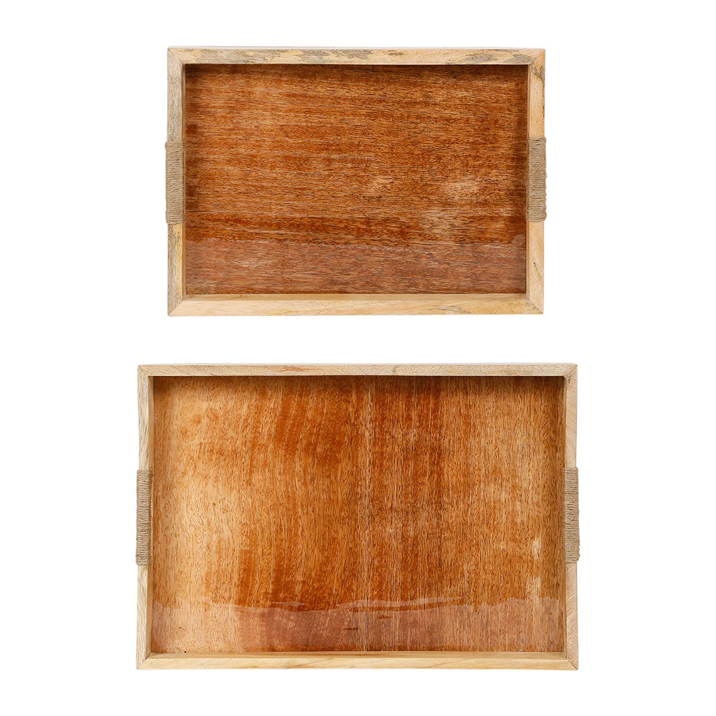 SEMA DESIGN Plateaux X2 En Bois De Manguier Naturel - Earth