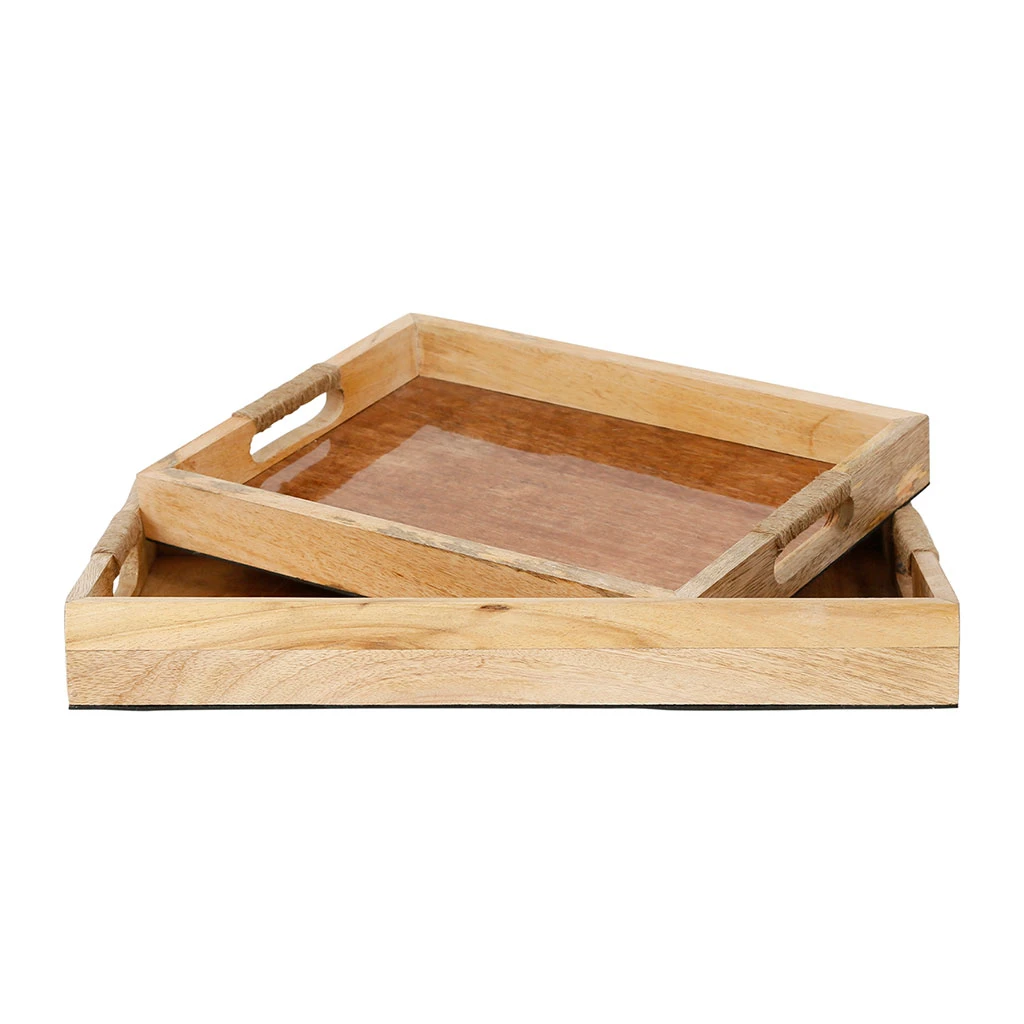 SEMA DESIGN Plateaux X2 En Bois De Manguier Naturel - Earth – Image 2