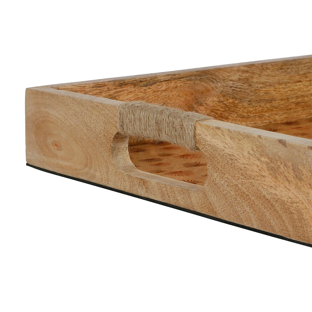 SEMA DESIGN Plateaux X2 Terracotta En Bois De Manguier - Sweet Leaves – Image 2