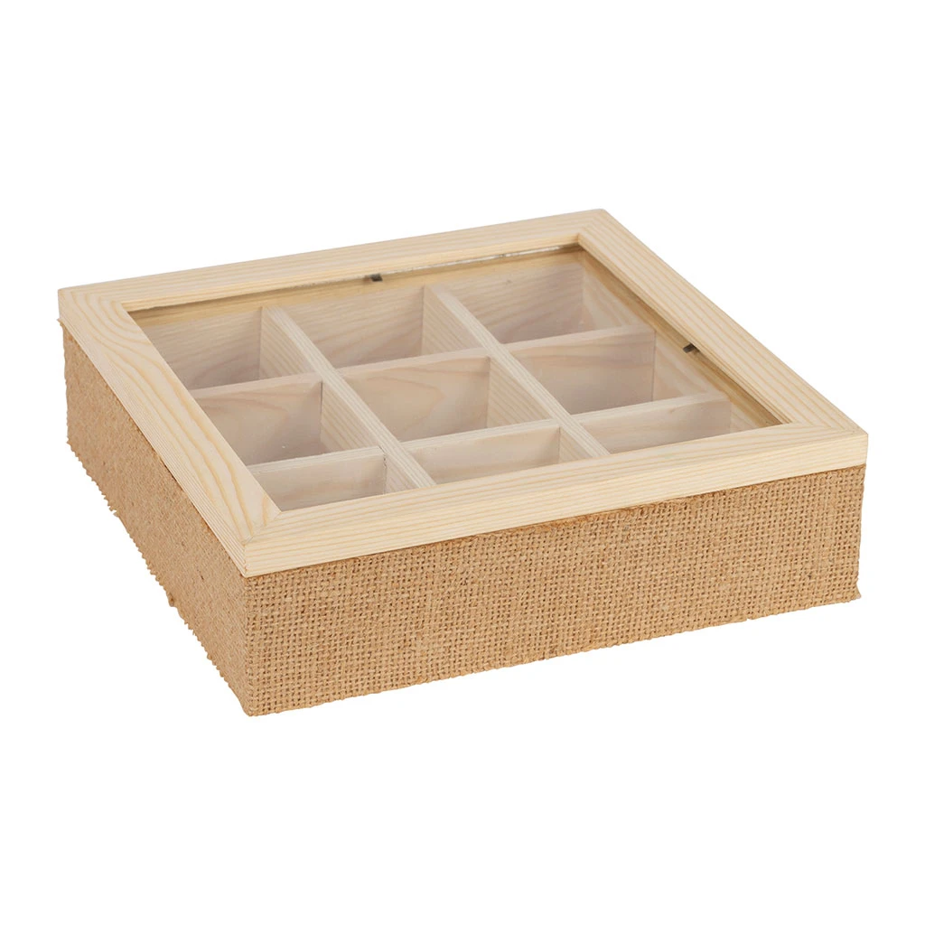 SEMA DESIGN Boite à Thé 9 Compartiments Naturel - Oceani – Image 2