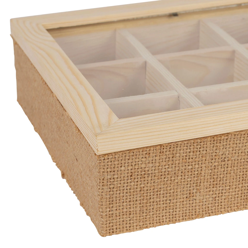 SEMA DESIGN Boite à Thé 9 Compartiments Naturel - Oceani – Image 3