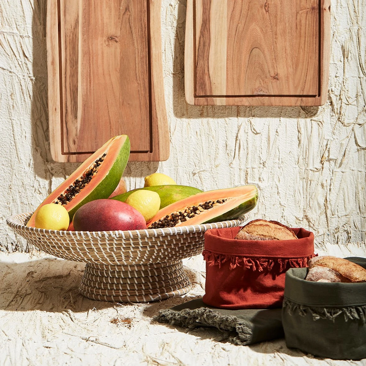 Côté Table Paniere A Pain Nalia Thym D18xh15cm Coton 180g/m2 – Image 3