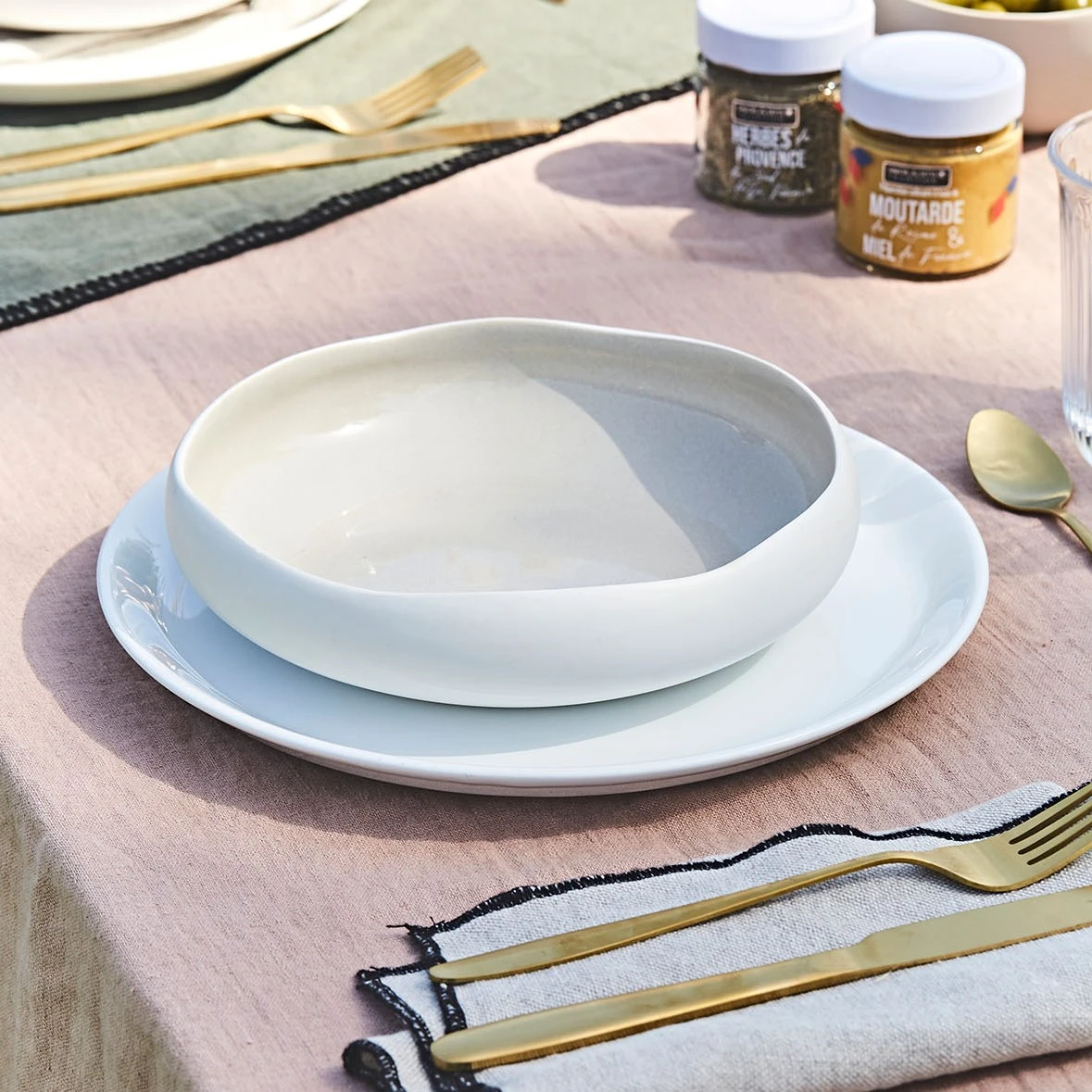 Sibo Homeconcept Assiette Creuse En Gres Lin D20cm - Oslo – Image 2